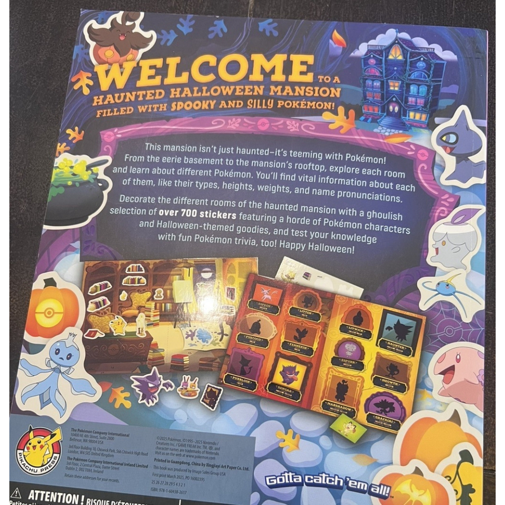Pokémon Official Halloween Sticker Book 700+ Stickers Gengar Pikachu NEW - Picture 4 of 6